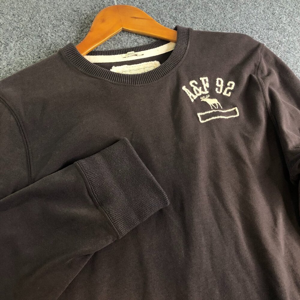 Abercrombie Fitch Shirt Mens Large Brown Vintage Y2K Muscle Embroidered